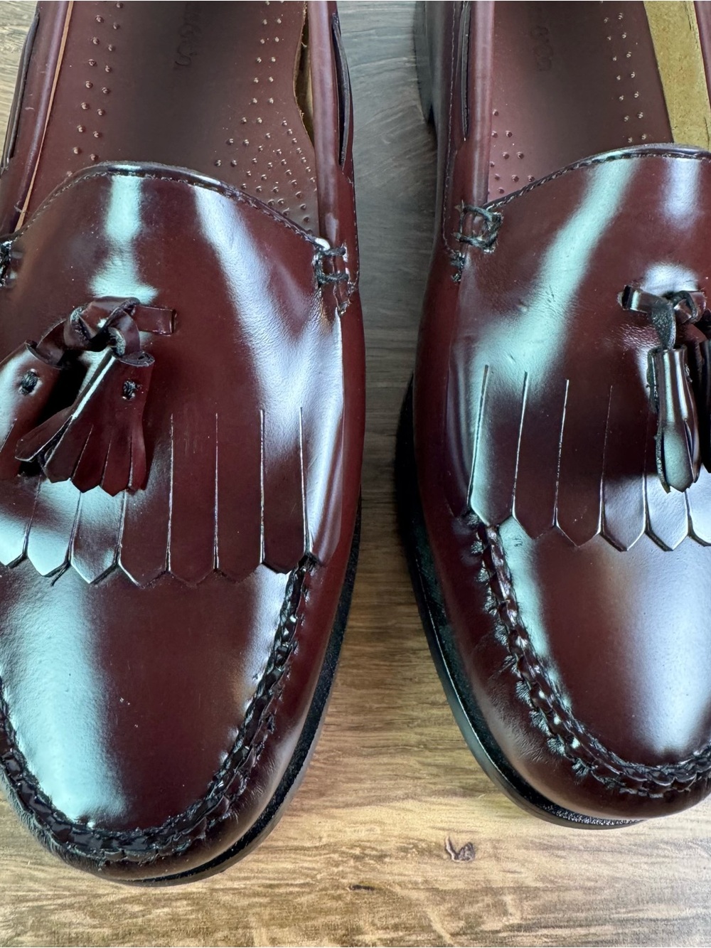 G.H. Bass Layton Burgundy Kiltie Tassel Loafer 12 3E New In Box-never worn. - Picture 4 of 11